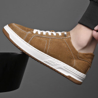 厚底小白鞋男休闲板鞋运动皮鞋一脚蹬潮春夏2025新款低帮软底