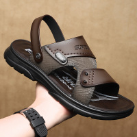 夏季shein凉鞋男款2025新款外穿防滑沙滩鞋软底大码48皮拖鞋百搭