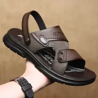 夏季shein凉鞋男款2025新款外穿防滑沙滩鞋软底大码48皮拖鞋百搭