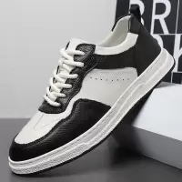 头层牛皮休闲运动男鞋春秋轻便舒适真皮老爹健步鞋白鞋板鞋旅行鞋