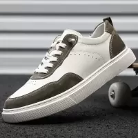 猪八皮反绒一脚蹬男鞋复古板鞋运动休闲鞋单鞋潮软底春季新款低帮