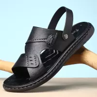 男款真皮两用沙滩鞋夏季新款时尚潮流凉拖鞋休闲户外凉鞋