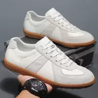 男鞋2025年春季新款时尚休闲板鞋日常百搭真皮系带休闲鞋