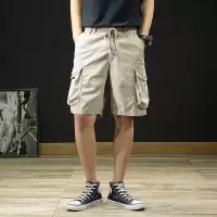 夏季口袋工装短裤男士时尚潮流宽松阔版五分裤