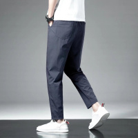 夏季薄款男士九分裤潮流小脚裤哈伦裤宽松裤子男