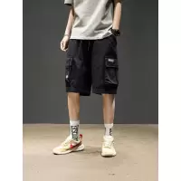 日工装短裤男夏季薄款宽松百搭潮流简约外穿时尚短裤