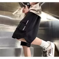 美式工装短裤男士夏季薄款中裤男生宽松五分裤子男款