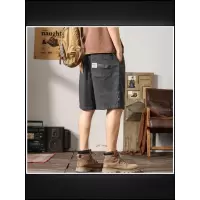 美式工装裤男款2025夏季薄款宽松五分裤潮牌流黑色休闲裤