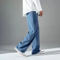 裤子男夏季薄款宽松ins潮牌冰丝阔腿裤潮流百搭长裤