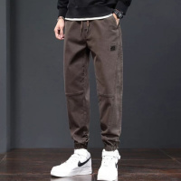 休闲九分休闲裤子男士宽松夏季薄款男生束脚哈伦工装长裤