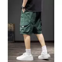 夏季运动裤户外工装裤时尚休闲裤男宽松大口袋五分裤