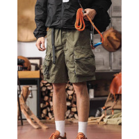 美式短裤男士2025夏季新款美式多口袋宽松五分裤工装裤