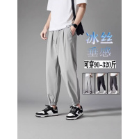 夏季裤子男高街潮ins潮牌设计感小众九分裤束脚休闲长裤