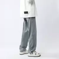 牛仔裤男士夏季薄款冰丝美式高街宽松直筒休闲阔腿长裤子