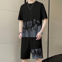 运动休闲套装字母印花时尚潮流青少年雪山两件装