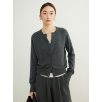 美利奴 精仿羊毛针织开衫女装25春季新款休闲百搭基础款毛衣外套