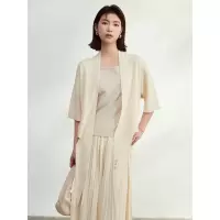 设计款 两穿系带醋酸针织开衫女夏2025新款短外套小披肩外搭罩衫