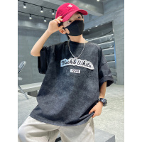 男童短袖T恤夏季2025新款中大童夏装圆领体恤儿童夏天街舞上衣潮