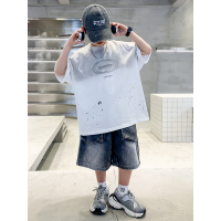 童装男童短袖T恤夏季2025新款韩版儿童夏装上衣男孩体恤薄款痞帅