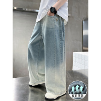 儿童装男童夏装薄款裤子2025新款夏季大童天丝牛仔裤夏款防蚊长裤