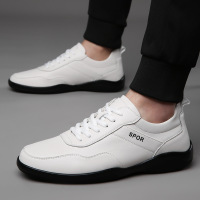 男鞋2025新款板鞋真皮透气轻便运动休闲鞋韩版低帮小白鞋