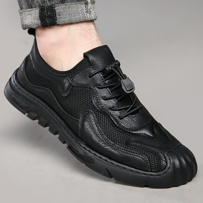 男鞋2025新款网面透气户外登山鞋休闲运动鞋青年韩版鞋子