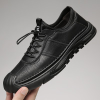 男鞋2025新款英伦百搭真皮户外登山鞋青年旅游鞋男士休闲时尚皮鞋