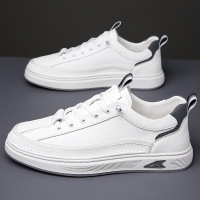 男鞋2025秋季新款男士休闲皮鞋男潮流韩版时尚板鞋真皮复古小白鞋