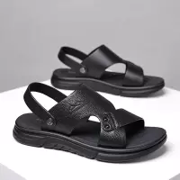 凉鞋男士2025新款夏季休闲真皮男式凉拖头层牛皮沙滩男鞋