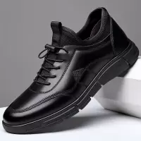 2025春季新款男鞋英伦男士商务皮鞋套脚软底软面休闲皮鞋男款