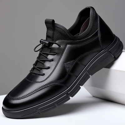 2025春季新款男鞋英伦男士商务皮鞋套脚软底软面休闲皮鞋男款