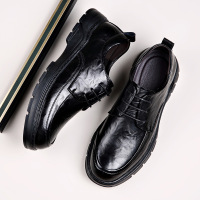 男士休闲皮鞋2025年新款百搭潮流时尚高档真皮商务工作鞋豆豆鞋男