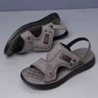 真皮凉鞋男款外穿夏季透气休闲男士凉拖软面沙滩男潮鞋子