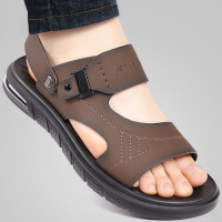 头层牛皮海边涉水休闲凉鞋防滑旅游度假沙滩一鞋两穿凉拖鞋