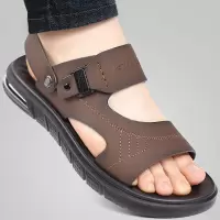 头层牛皮海边涉水休闲凉鞋防滑旅游度假沙滩一鞋两穿凉拖鞋