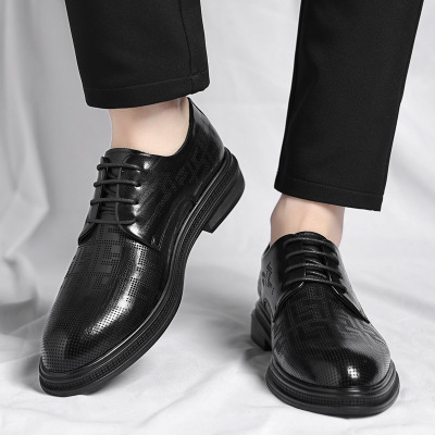 皮鞋男款商务正装英伦休闲镂空皮鞋男士夏季结婚新郎鞋SJ