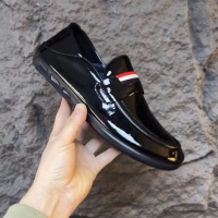 豆豆鞋男士透气休闲百搭皮鞋春季新款懒人一脚蹬乐福鞋男款潮