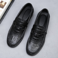 男鞋真皮2025春季新款套脚透气豆豆鞋商务正装休闲皮鞋英伦乐福鞋