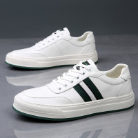 男鞋春季2025新款潮牌男士透气真皮板鞋英伦风厚底休闲鞋男潮