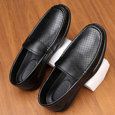真皮豆豆鞋男鞋2025新款乐福潮鞋男士韩版百搭一脚蹬驾车休闲皮鞋