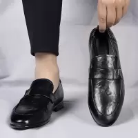 高端小皮鞋男软底正装商务2025新款韩版黑色皮鞋男士休闲结婚鞋潮