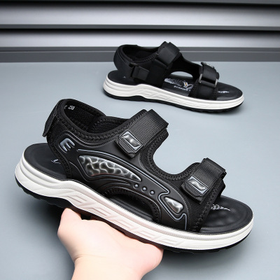 凉鞋男士潮款2025夏季户外运动沙滩鞋男生休闲开车软底防滑男凉鞋