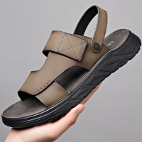 凉鞋男士真皮夏季牛皮沙滩鞋2025新款开车外穿防滑两用爸爸男凉鞋