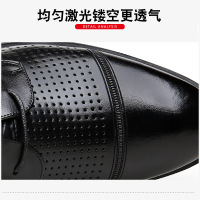凉鞋男镂空夏季真皮商务正装皮鞋男洞洞鞋韩版英伦休闲凉鞋外穿