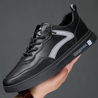 欧洲站2025夏季小白鞋男真皮潮流透气休闲鞋男士青年运动板鞋