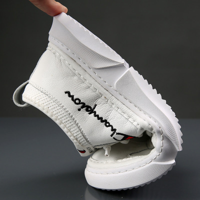 欧洲站2025春秋季小白鞋男真皮韩版运动休闲鞋潮流百塔男士板鞋子