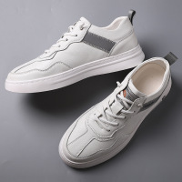 欧洲站2025春秋季男士板鞋真皮休闲小白鞋男韩版潮鞋运动男鞋子