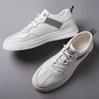 欧洲站2025春秋季男士板鞋真皮休闲小白鞋男韩版潮鞋运动男鞋子