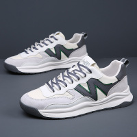 男鞋夏季运动潮鞋子真皮休闲鞋时尚小白鞋男青年透气阿甘跑步男鞋