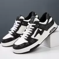 秋冬新款小白鞋男真皮休闲鞋潮流男士轻底空军一号运动板鞋子